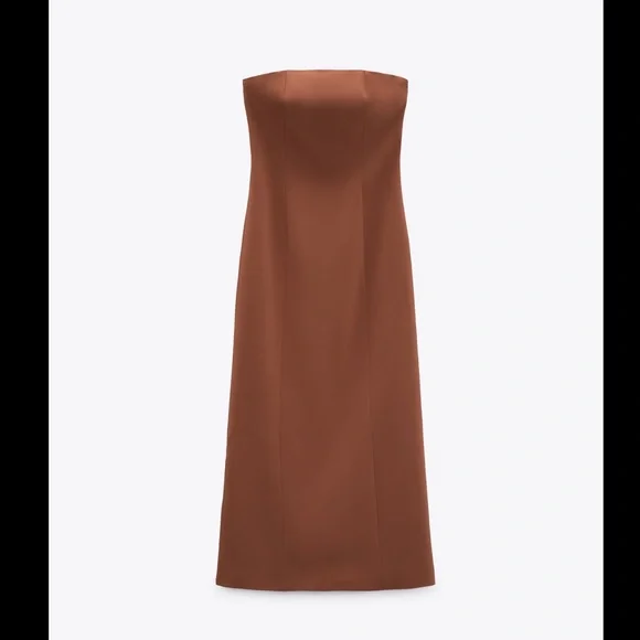 Zara MIDI BUSTIER DRESS - Picture 13 of 14